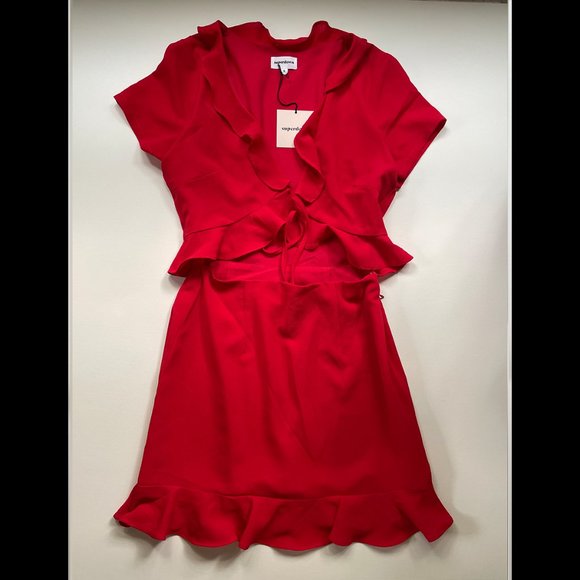 Superdown Ruffle Tie Dress NWT - Picture 3 of 3